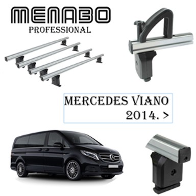 MENABO Krovni nosači Viano 5P MPV (Mercedes) W447 2014>, 4 poprečne šipke + graničnici